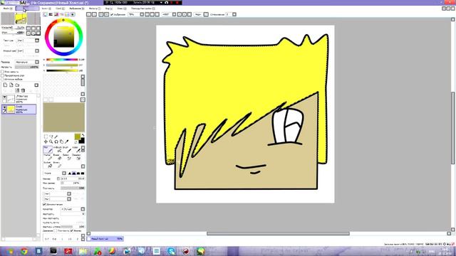 Как создать лицо скина в Paint tool SAI Туториал #1 смотреть онлайн