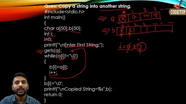 C Program to Copy a String | In Hindi смотреть онлайн
