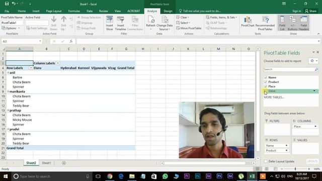 Ms Excel in Telugu | Telugu Ms Excel Classes | Class - 14 |??| Tables Group | Pivot Table смотреть онлайн