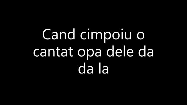 Sandu Ciorba - Pe Cimpoi - Lyrics