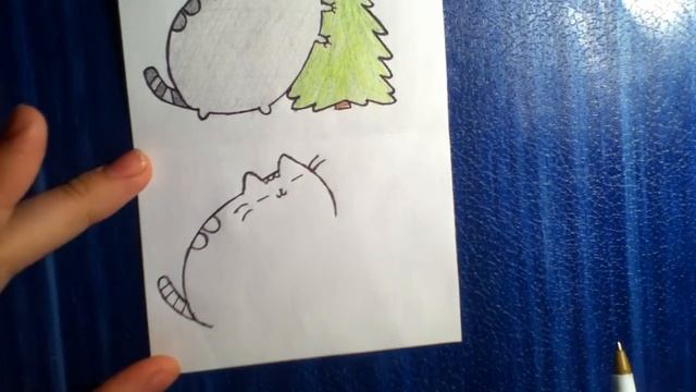 Как нарисовать кота Пушина с ёлочкой?))) смотреть онлайн