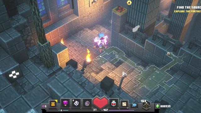 Minecraft Dungeons: Creeping winter DLC Level: Lone Fortress & Boss Battle! смотреть онлайн