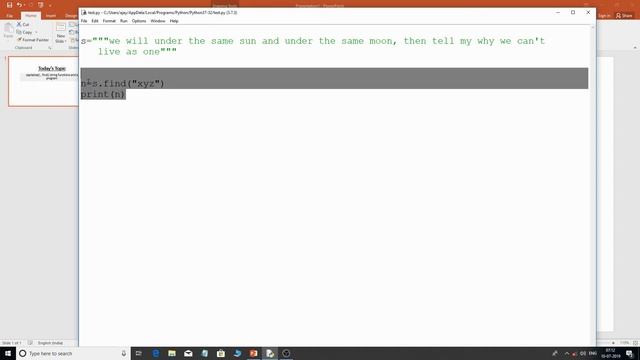 capitalize(), find() functions in python and a program. смотреть онлайн