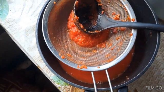 Густая томатная паста,домашнего приготовления. смотреть онлайн