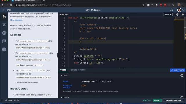 "Is IPv4 Address" - Codesignal #21 - JAVA Solution смотреть онлайн
