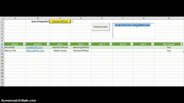 VBA to send filtered values to text box for concatenation смотреть онлайн