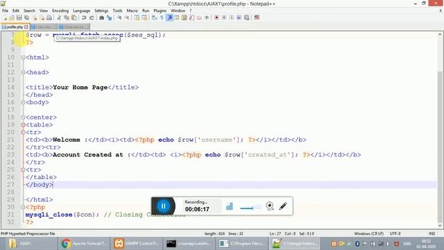 Computer TE WT Unit4 AJAX PHP Databse Example 1 смотреть онлайн