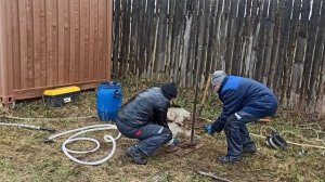 Бурение Абиссинской скважины с установкой поверхностного насоса.