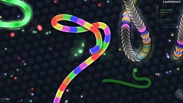 Epic Slitherio Gameplay Rainbow snake смотреть онлайн
