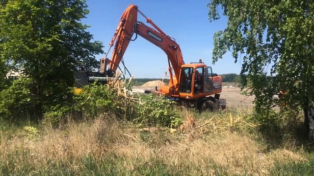 Мульчер TMC Cancela THF-150 на экскаваторе Doosan 180 смотреть онлайн