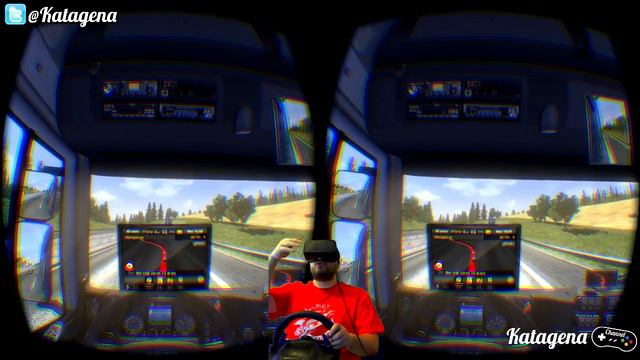 Euro Truck Simulator 2 - Oculus Rift DK2 et volant Logitech G27 [ Video Facecam FR / Francais ] смотреть онлайн