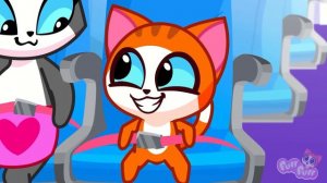 😿 When Parents Away! ✈️ Baby Got Lost in the Airport! ✈️ Airplane Safety Tips by Purr-Purr