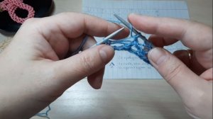 Красивый палантин спицами. Мастер-класс на узор "листья". Вязание для новичков.