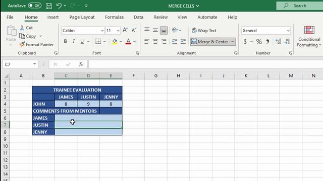 How To Merge Cells In Excel | Beginner Tutorial