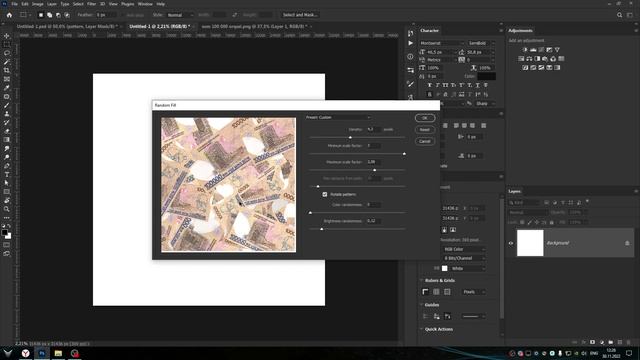 Bepul Photoshop darslari | Random Pattern effekti | Big study | смотреть онлайн