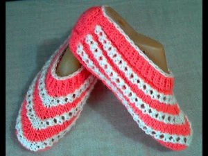 Следки двумя спицами без шва