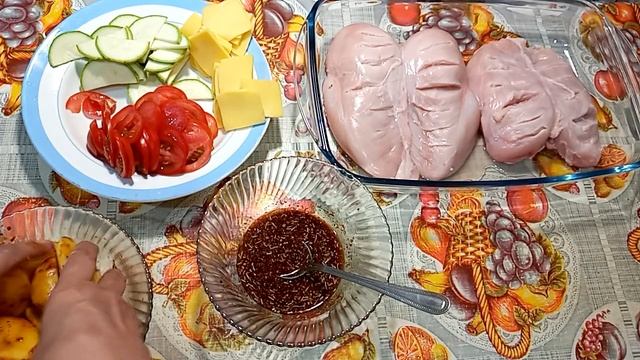 Запечённая Куриная Грудка с Овощами смотреть онлайн