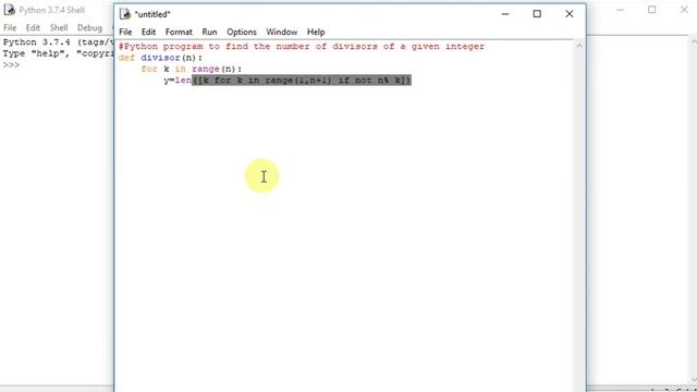 Python program to find the number of divisors of a given integer смотреть онлайн