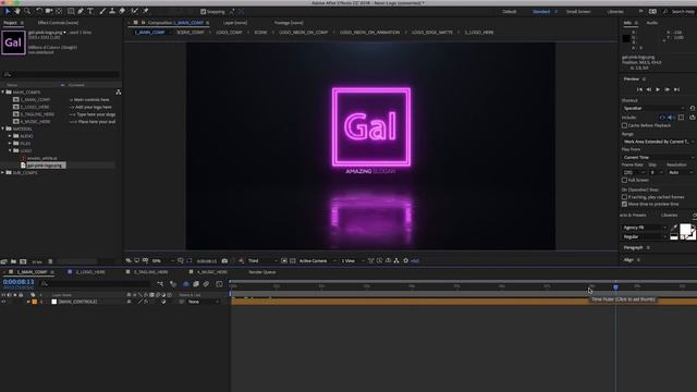 How to Edit Logo Reveal (Opener) Templates - Adobe After Effects CC Tutorial смотреть онлайн