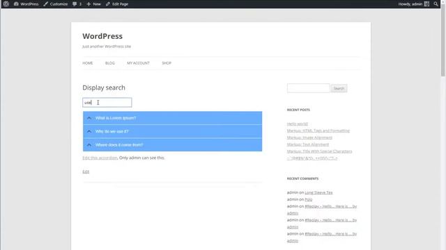 FAQ plugin WordPress - display search смотреть онлайн