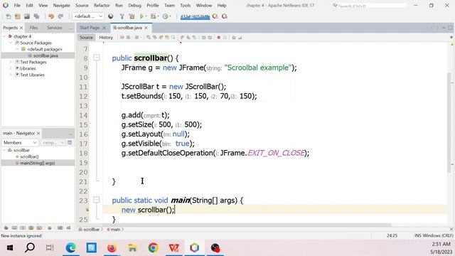 Java Swing: JScrollBar & AdjustmentListener смотреть онлайн