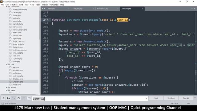 #175 Mark new test | Student management system in PHP | OOP MVC | Quick programming tutorial смотреть онлайн