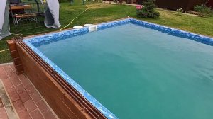 Строительство бассейна из бруса в отделке пленкой ПВХ Часть 2. Бассейн под ключ в Дивово