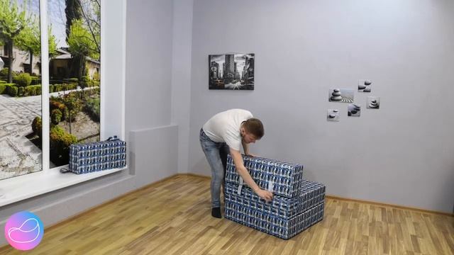 Тренд летнего сезона 2019. Бескаркасный диван-трансформер! смотреть онлайн