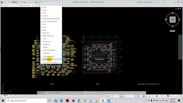 Unhide Ribbon, Menu Bar and Drating Tools In Autocad смотреть онлайн
