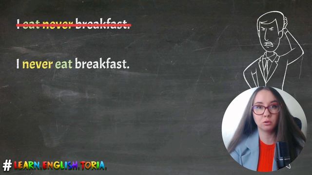 ALWAYS/NEVER/OFTEN/USUALLY/SOMETIMES - PRESENT SIMPLE #English Lesson #learnenglishtoria смотреть онлайн