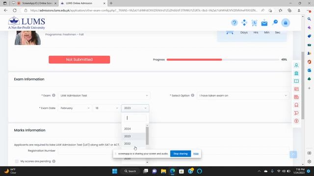 LUMS Application - Section 4: Admission Test (Continued) смотреть онлайн