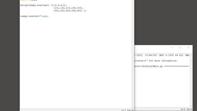 Python Numpy - NumPy array to text file смотреть онлайн
