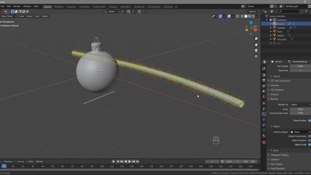 Новогодняя композиция в Блендере смотреть онлайн