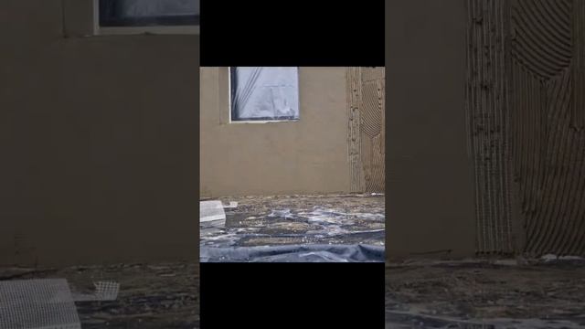 Армирование фасада. #фасад #стройка #утепление #construction #work #facade #wall