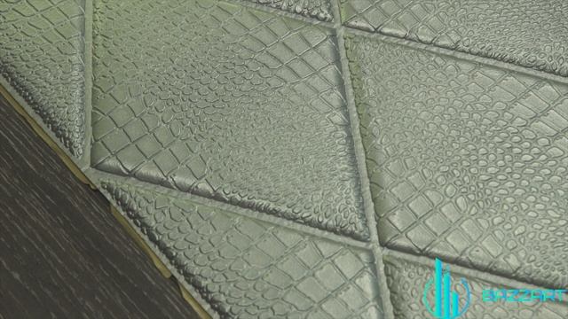 Самоклеющиеся ✨панели на стену "Ромбы серебристые". 3D панели для стен под кожу. Влагостойкие обои. смотреть онлайн