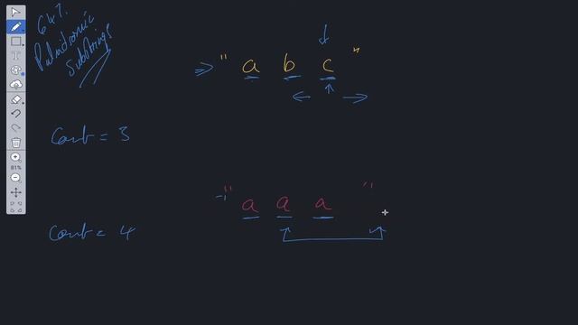 Palindromic Substrings - LeetCode 647 - JavaScript смотреть онлайн
