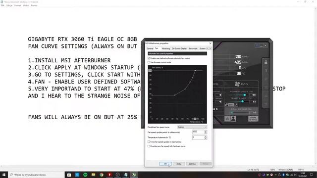 GIGABYTE RTX 3060 Ti EAGLE OC 8GB FAN CURVE SETTINGS (ALWAYS ON BUT IT'S QUIET) смотреть онлайн
