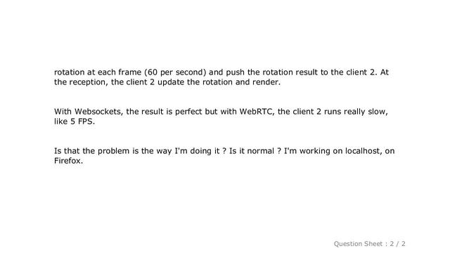 HTML : Websockets Faster Than WebRTC?