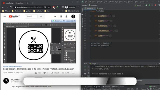 Automating Youtube Like & Dislike using Python || Pyautogui || Hindi/English смотреть онлайн