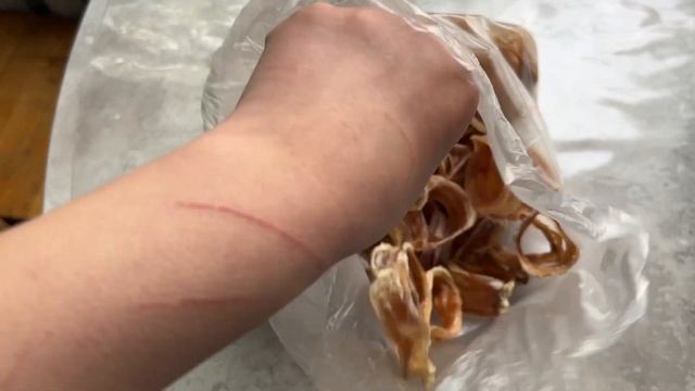 ПЕС ЗАМУРЧАЛ| Делаем лакомства для собак | как засушить трахею | treats for dogs щенок шарпея смотреть онлайн