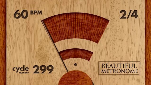 60 BPM 2/4 Wood Metronome HD смотреть онлайн