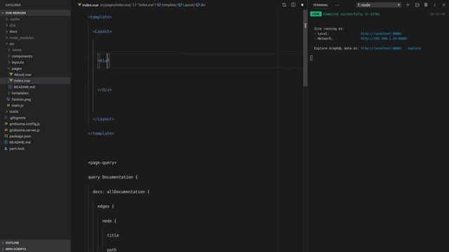 Gridsome Vue-Remark (1/6) - Linking to Pages смотреть онлайн