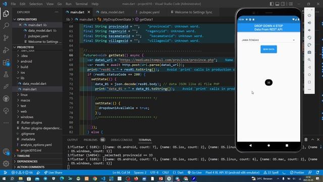 #F010. Flutter Android, Drop Down 4 step (Data from REST API. MYSQL / PHP) смотреть онлайн