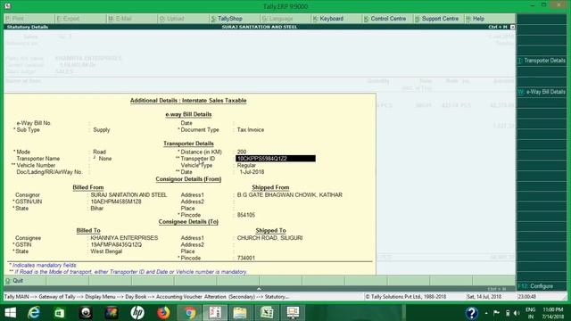 Live Export Json file From Tally Erp9 6.4.6 and Generate Gst E-way bill смотреть онлайн