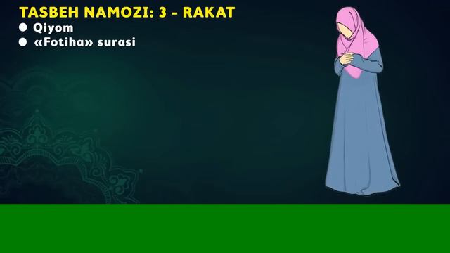 TASBEH NAMOZI QANDAY O'QILADI.