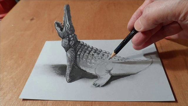 Невероятные объемные 3D рисунки на бумаге смотреть онлайн