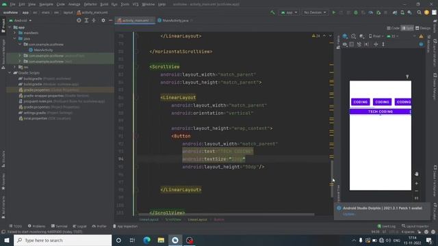 How to add Horizontal and Vertical Scroll View in Android Horizontal | Vertical смотреть онлайн