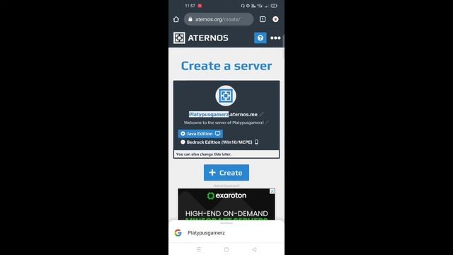 How Create Your Own Server 2022 java/Pe/Bedrock 1.18. aternos смотреть онлайн