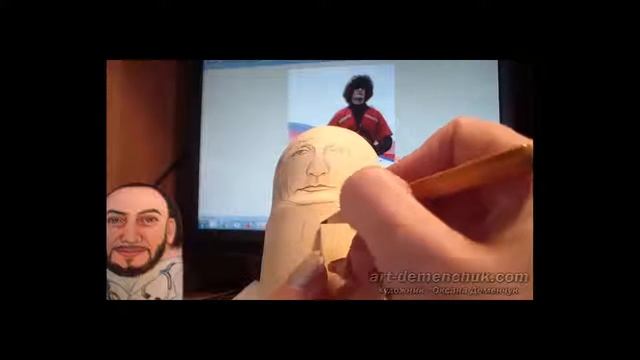 2-я часть курса по Росписи матрешки. Прорисовка лица. смотреть онлайн