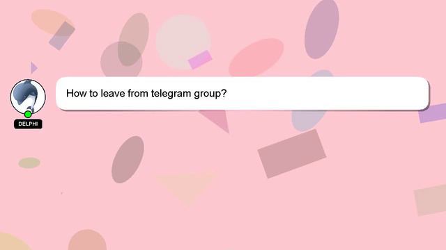 How to leave from telegram group? смотреть онлайн